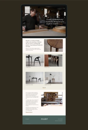 Modet Contemporary Furniture Website Design Development 01 Anywhere Studio