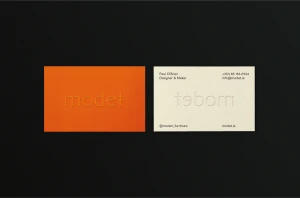 Modet Contemporary Furniture Branding Business Cards 01 Anywhere Studio